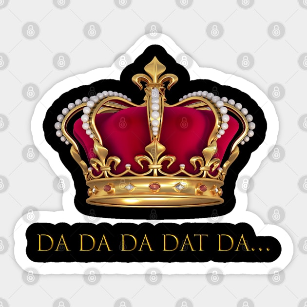 King George III Tee - Da Da Da Dat Da Sticker by catlovers2020